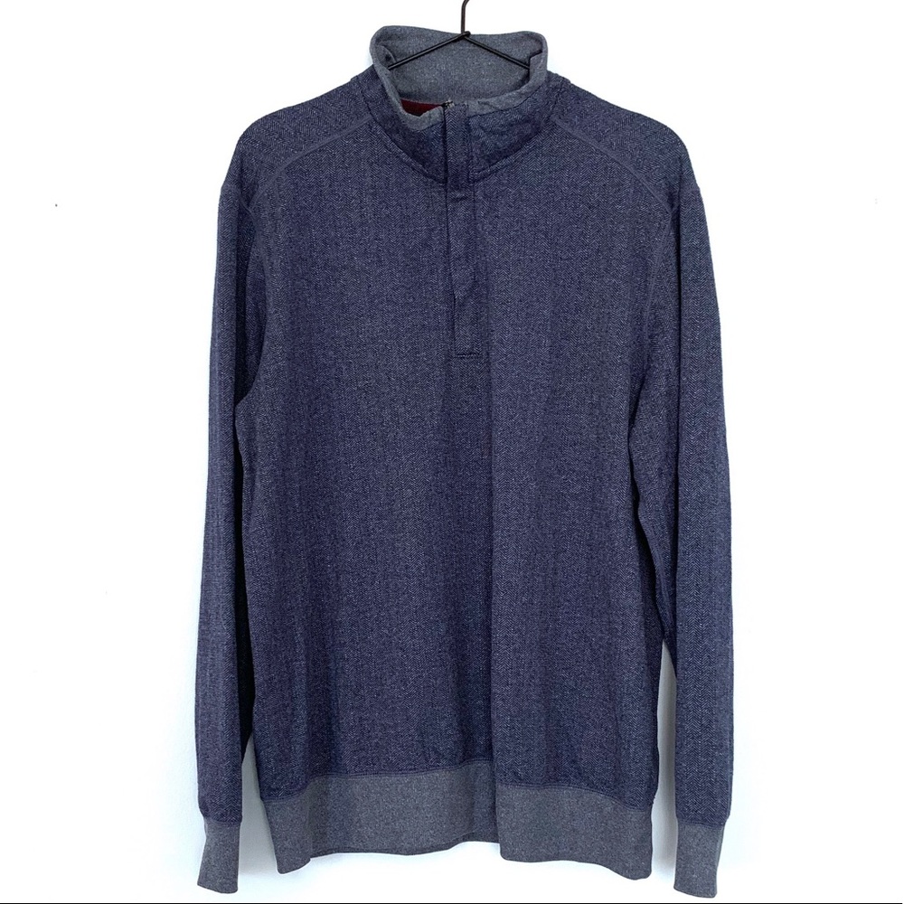 Tommy Bahama Herringbone Quarter Zip Pullover